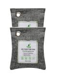 Lijuang Air Purifier Bag - 2 Pack (2x100g) | Natural Bamboo Activated Carbon Odor Remover for Car Home & Bedroom | Freshen Air in Apartments & Cupboards - Buy Online on GoSupps.com