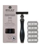 Mylily Razor Hobel with 5 Blades | Eco-Friendly Safety Razor for Women | Zero Waste Shaving | Perfect Shave | Plastic-Free Intimate Area Care | Black - Buy Online on GoSupps.com