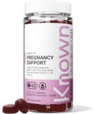 Known Pregnancy Support Multivitamin Gummies - 400µg Folic Acid - for Maternal Health - Natural Raspberry Flavour - 60 Vegan Gummies, 1 Month Supply - Buy Online on GoSupps.com