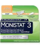 Monistat 3 Vaginal Antifungal 3-Day Treatment Ovule Inserts 0.32oz (Pack of 1) - Buy Online on GoSupps.com