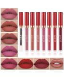 8pcs Matte Liquid Lipstick with Lip Plumper Makeup Set Velvety Long Lasting High Pigmented Nude Waterproof Lip Gloss Kit Girls Women Make Up Gift Set - Buy Online on GoSupps.com