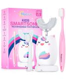 Kids Rechargeable U-Shaped Toothbrush (Pink Unicorn) | Ages 2+ | Automatic & Electric | Toddler & Children's Dental Care - Buy Online on GoSupps.com