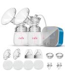 2023 Upgraded Lulia Double Electric Breast Pump - Portable, Strong Suction, Painless - 2 Flange Sizes, 4 Modes, 9 Levels - Ultra Silent, Rechargeable - Blue - Buy Online on GoSupps.com