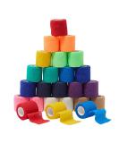 Colorful Medical Self Adhesive Bandage Wrap - 24 Rolls, 2 x 5 Yards, Breathable Cohesive Vet Tape for First Aid Kits, Sports Injuries - 12 Colors - Buy Online on GoSupps.com