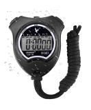 Digital sports stopwatch timer handheld chronograph digital watches stopwatch with alarm clock/calendar for swimming football shockproof sports stopwatches for coaching referee equipment black - Buy Online on GoSupps.com