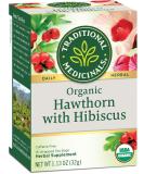 Organic Hawthorn & Hibiscus Herbal Tea | Heart Health Support | 16 Tea Bags - Buy Online on GoSupps.com