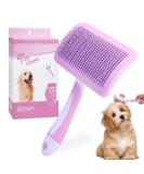 PHAVESAS Gro Pets Dog and Cat Self-Cleaning Brush | Best Pet Brush for Long and Short Hair - Purple Rosa Pink - Buy Online on GoSupps.com