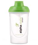 Alphavitalis Shaker 600ml - BPA Free Fitness Shaker | Transparent Green Protein Shaker with Sieve for Creamy Shakes - Buy Online on GoSupps.com