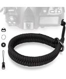 Adjustable Nylon Camera Wrist Strap for DSLR, GoPro, Canon, Fuji - Black | Quick Release Hand Strap for Mirrorless Cameras - Photographers Paracord - Buy Online on GoSupps.com