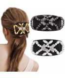 Premium 2-Piece Butterfly Hair Clips for Women | Elastic Pearl Hairpin for All Hair Types - Perfect for Thick & Fine Hair - Buy Online on GoSupps.com