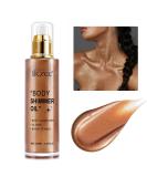 Body Shimmer Oil 100ml | Long Lasting Moisturizing Luminizer & Waterproof Highlighter - Bronze Gold Glow - Buy Online on GoSupps.com