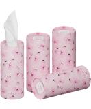 TiShoo Extra Soft Handkerchiefs with Moisturizer - 4-Pack Pink Butterflies | Eco-Friendly Plastic-Free Car & Travel Essentials - Buy Online on GoSupps.com
