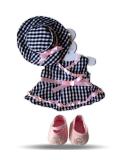 Build a Bear Wardrobe Checked Dress, Hat & Shoes Set - Fits Build-A-Bear Teddy Bears - Buy Online on GoSupps.com
