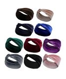ELANE 10 PCS Velvet Turban Headbands for Women - Adjustable, Non-Slip Boho Style for Yoga & Shopping - Buy Online on GoSupps.com