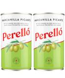 Perello Manzanilla Pitted Olives 150g - Pack of 2 | Spanish Green Olives | Gourmet Snack | Ready-to-Eat | Ideal for Mediterranean Cuisine - Buy Online on GoSupps.com