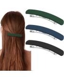 3 Pcs Matte French Hair Clips Set - Strong Hold Vintage Barrettes for Women and Girls - Blue, Green, Black - Buy Online on GoSupps.com