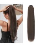 Sofeiyan 70cm Medium Brown Ponytail Hair Extension | Natural Soft Synthetic Braid for Women - Buy Online on GoSupps.com