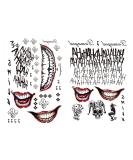 Mens Tattoos: 2-Sheet Fake Tattoo Stickers for Adult Men - Halloween Cosplay Costumes & Party Accessories - Buy Online on GoSupps.com