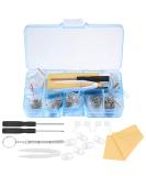 Glasses repair set 500 pieces of glasses repair tool set with small screws nuts silicone nose pads tweezers micro screwdriver cleaning cloth for glasses sunglasses - Buy Online on GoSupps.com