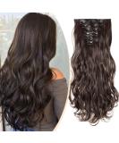 S-noilite 17 Full-Head Clip-In Wavy Hair Extensions - Dark Brown Dip Dye | 8pcs 43cm Long Hair Extensions - Buy Online on GoSupps.com