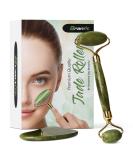 Natural Jade Gua Sha Massage Tool & Roller Kit | Anti-Aging Skin Care | Reduce Puffiness & Wrinkles - Buy Online on GoSupps.com