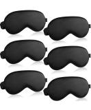 Adjustable Strap Soft Sleep Mask Blindfold Bulk - Black 6 Pcs Set A - Buy Online on GoSupps.com