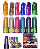 Jumbo Hair Chalk Pens for Kids - Washable, Scented, 12 Bright Colors - Perfect Gift for Party, Toy, Birthday - 200% More Color Per Pen - Buy Online on GoSupps.com