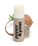 Poppy & Pout Island Coconut Lip Balm 0.3oz - 100% Natural, Hand-filled with Beeswax, Vitamin E, Organic Coconut Oil - Cruelty Free - Buy Online on GoSupps.com