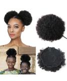 JHZHONG Afro Puff Drawstring Ponytail for Black Women Short Kinky Curly Afro Ponytail Synthetic Hair Afro Bun Drawstring Ponytail for Women(1B-Black/small size(Pack of 2) small size(Pack of 2) Black(1B) - Buy Online on GoSupps.com
