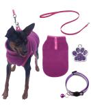 DKDDSSS Small Dog Sweater Dog Harness Collars Harnesses & Leads for Dogs Warm Puppy Cat Clothes Chihuahua Clothes for Small Breed Dogs Yorkie Chihuahua (S Purple) - Buy Online on GoSupps.com