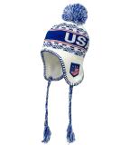 USA Winter Hat, White Knit Beanie Snow Winter Hat Ski Cap with Pom, USA Hat with Ear Flaps and Fleece Lining - Buy Online on GoSupps.com