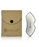 Stainless Steel Gua Sha Tool - Firm Face Muscles Reduce Puffiness & Enhance Lymphatic Drainage | Durable Metal Board with Travel Pouch - Buy Online on GoSupps.com