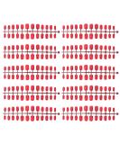 Lurrose 120pcs Red False Nail Tips - Full Cover Short Fake Nails for DIY Nail Art | International Shipping Available - Buy Online on GoSupps.com