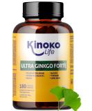 Buy Ginkgo Biloba Forte 180 Capsules - Boost Memory & Concentration with Bacopa Lion's Mane Niacin & B Vitamins | International Shipping - Buy Online on GoSupps.com