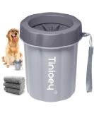 Tinioey Paw Cleaner for Dogs - Includes 3 Dog Towels | Medium Gray Dog Accessories & Brush - Buy Online on GoSupps.com