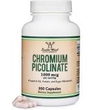 Chromium Picolinate 1000mcg for Healthy Weight Management (High Absorption and Bioavailability) (300 Vegan Safe Capsules, Non-GMO, Gluten Free, Manufactured in The USA) by Double Wood Supplements - Buy Online on GoSupps.com