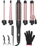 ANIEKIN 5-in-1 Curling Iron Set - Interchangeable Ceramic Wands Instant Heat Dual Voltage - Perfect Gift for Girls & Moms - Buy Online on GoSupps.com
