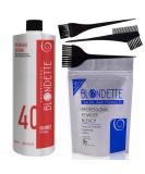 Buy Salon Professional Dust-Free Blue Hair Powder Bleach 460g & Peroxide Cream 1L - International Shipping Available - Buy Online on GoSupps.com