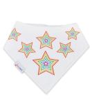 Organic Cotton Dotty Fish Baby Bandana Bibs | Super Absorbent Teething Bibs, Rainbow Stars Design | Girls Boys Unisex, One Size - Buy Online on GoSupps.com