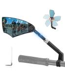 Buy Foldable Bicycle Mirror for E-Bike 360 Adjustable Retractable Handlebar Mount Glare Protection Fits 20-23mm | MTB Left Side - Buy Online on GoSupps.com