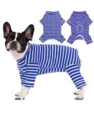 Buy Axcimond Dog One-Divider Long-Sleeved Body for Small & Medium Dogs - Post-Op Wound Protection & Anti-Leak Pajama - Alternative to Dog Cone in Blue - Buy Online on GoSupps.com