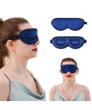 Buy PROMEED 100% Mulberry Silk Sleep Mask - 23 Momme 3D Contoured Eye Mask for Ultimate Comfort & Light Blocking (Navy Blue - Buy Online on GoSupps.com