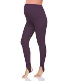 FUTURO FASHION Women's Maternity Fleece-Lined Stirrup Leggings - Plum | Over Bump Belly Support | High Waisted Pants for Winter | Comfortable Pregnancy Cotton Leggings | Sizes 8-22 UK - Buy Online on GoSupps.com
