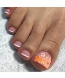 24pcs Short French Tip White Square Fake Toe Nails with Yellow Flower Design - Glossy Pink Acrylic Toe Nails for Women - Summer Nail Decorations - Buy Online on GoSupps.com