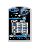Buy Schick Hydro5 Sense Hydrate Razor - 1 Handle & 14 Cartridges | International Shipping Available - Buy Online on GoSupps.com