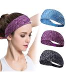 4-Pack Women s Anti-Slip Sports Headband - Moisture-Wicking Elastic for Yoga Pilates Running & Fitness - Buy Online on GoSupps.com