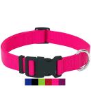 Premium Adjustable Dog Collar | Nylon | Small & Large Dogs | Multiple Colors & Sizes | Dey - Pink 34-49 cm - Buy Online on GoSupps.com