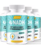 NADH 50MG high-dose formula with coenzyme Q10 for cellular energy antioxidant support and ATP production 240 capsules (4 Pack) - Buy Online on GoSupps.com