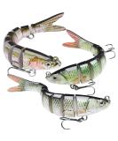 GOTOUR Full-Size Multi Jointed Swimbait Fishing Lure Kit - Bass, Walleye, Pike - Freshwater/Saltwater - Slow Sinking Segmented Design - 0.4oz - Buy Online on GoSupps.com