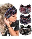Shop Vintage Elastic Flower Hair Straps | 3-Piece Women's & Girls' Headwraps for Yoga & Fashion Accessories - Buy Online on GoSupps.com